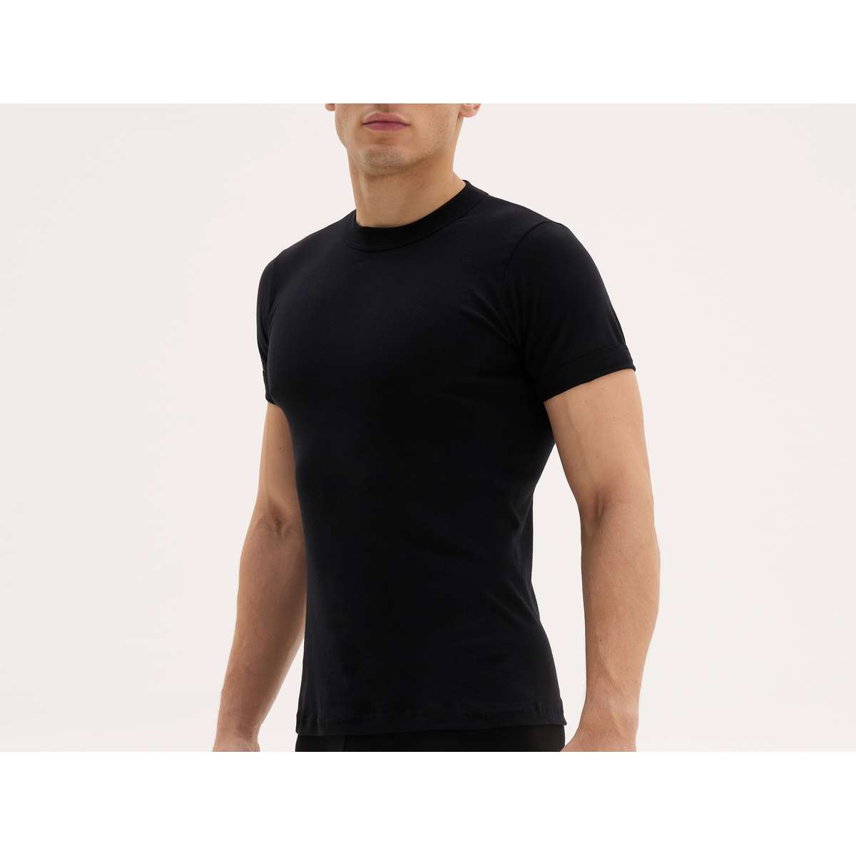 Apple Boxer Ανδρική Φανέλα Κοντομάνικη σε Μαύρο Χρώμα 0410460 BLACK